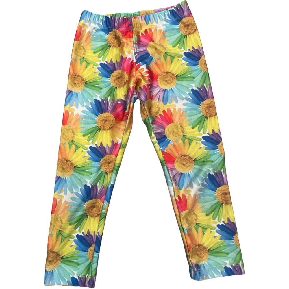 Rock Candy Girls Size 5 Sunflower Cropped Leggings